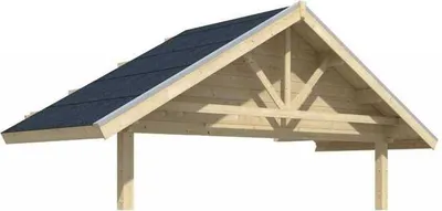Produktbild von Vordach SKAN HOLZ Bern Dachpfannen, 420 x 212 cm, natur