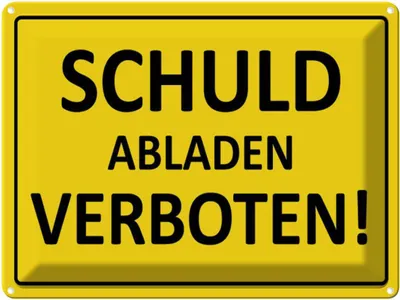 Produktbild von vianmo Blechschild 30x40 cm Schuld abladen verboten Warnschild Hinweisschild Sicherheit Vorsicht