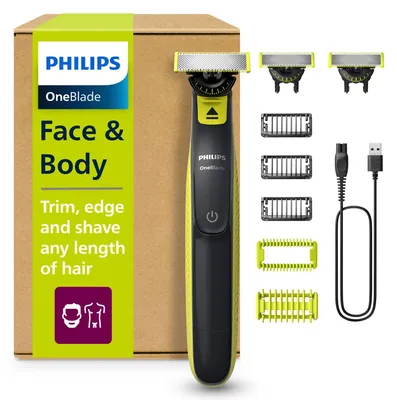 Image de Rasoir et tondeuse Philips OneBlade 360 pour le visage et le corps - Appareil de soins corporels - Neuf