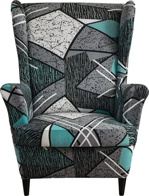 Obrázek produktu pro Topchances 2 Piece Wing Chair Cover, kryty židlí Wing Chair Slipcovers Cover Kryty židlí Elastický stretch kryt židle s područkou High Back, tmavě modrá