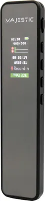 Image de Nouveau Majestic VR-38 Enregistreur vocal numérique 16GB noir avec USB et écran TFT