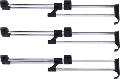 Immagine prodotto di Set di 3 x appendiabiti, estensibile da 30 a 52 cm, appendiabiti estensibile per guardaroba, appendiabiti estraibile da avvitare, appendiabiti salvaspazio per appendiabiti e appendipantaloni, accessori per guardaroba