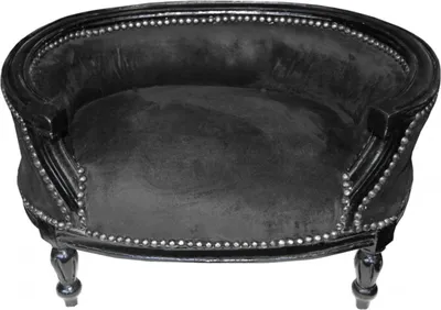 Produktbild von Barock Hunde & Katzen Sofa Schwarz /Schwarz Hundebett & Katzenbett