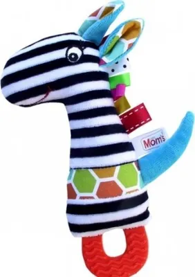 Zdjęcie produktu dla Hencz Toys Hencz zabawka edukacyjna z piszczałką, gryzakiem ZEBRA