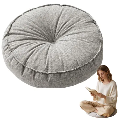 Immagine prodotto di Cuscino rotondo per il pavimento, resistente alle intemperie e impermeabile, ideale per la meditazione, lo yoga e per l'arredamento da giardino