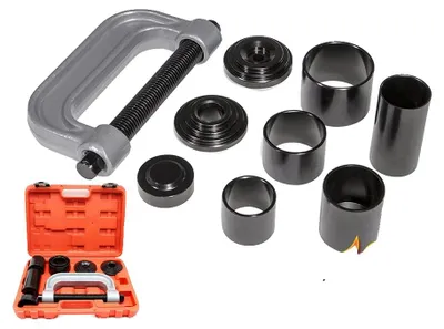 Immagine prodotto di Set di estrattori per giunti a U, in acciaio forgiato per impieghi gravosi, dimensioni 11" x 3" x 15", adatto alla maggior parte dei veicoli 2WD e 4WD, rimuove giunti a U e giunti sferici, include un attrezzo 4 in 1 con diversi adattatori