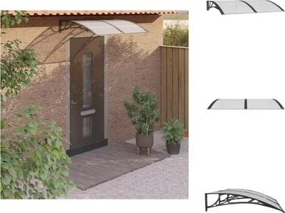 Produktbild von vidaXL Türvordach Schwarz 150x100 cm Polycarbonat - Markisen