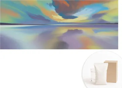 Obrázok produktu pre Samolepiaca fototapeta – nástenné obrazy do obývacej izby – 208 x 146 cm – dekoratívna fólia na stenu – moderný dizajn na dekoráciu stien – tapety do interiéru – dúhový západ slnka