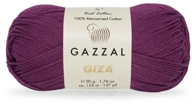 Produktbild von Wolle Gazzal Giza - 2467 ciemny cyklamen - Stricken & Häkeln