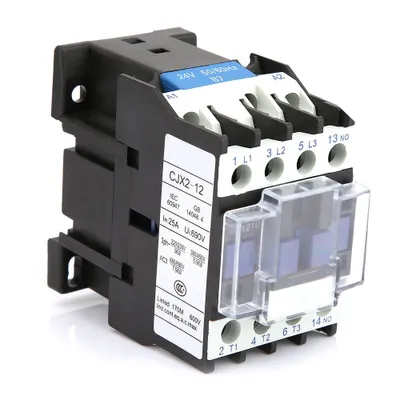 Zdjęcie produktu dla CJX2-1210 Stycznik do montażu na szynie, przemysłowy stycznik elektryczny (24 V AC)