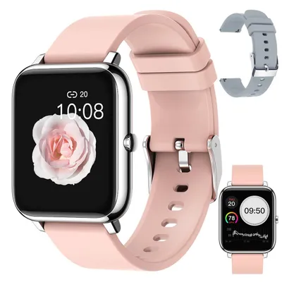 Smartwatch mit Bluetooth Anruffunktion Rosa
