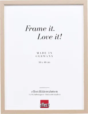 Produktbild von Effect-Fotorahmen aus Holz, Profil 35, hellbraun, 15 x 20 cm, Standardglas