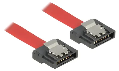 Produktbild von DELOCK SATA-Kabel SATA III -> SATA St/St 0.3m FLEXI rot