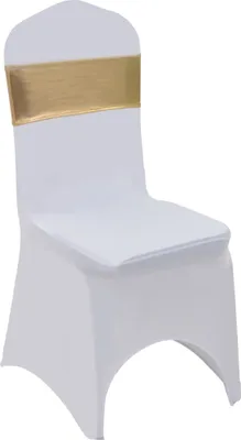 Produktbild von 25 Stk. Dehnbare Stuhlbänder mit Diamantenschnalle Golden
