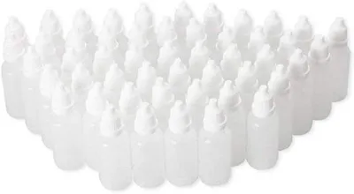 Imagen del producto de Pequeños frascos de plástico con gotero, capacidad de 20 ml, paquete de 50 unidades