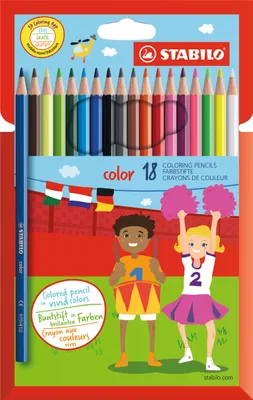 Produktbild von Buntstift - STABILO color - 18er Pack - mit 18 verschiedenen Farben inklusive 3 Neonfarben