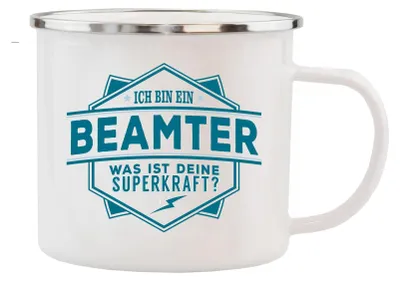 Produktbild von Echter Kerl Emaille Kaffeetasse Kaffeebecher Beamten