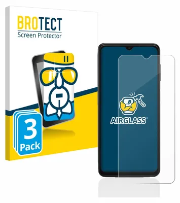 A product shot of a screen protector packaging and a smartphone with a screen protector applied.