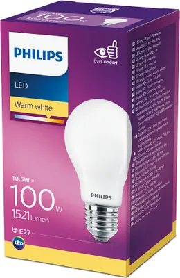 Produktbild von Philips 8718699704162, 10,5 W, 100 W, E27, 1521 lm, 15000 h, Warmweiß