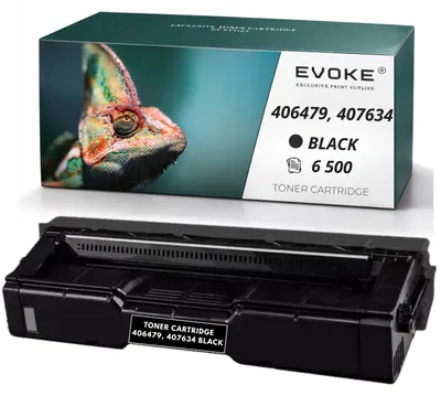 Immagine prodotto di Cartucce compatibili Evoke per la stampante Ricoh SPC310H, colore nero, modelli 406479, 407634, resa di 6.500 pagine, compatibili con i modelli SP C231, C242, C310, C311, C342