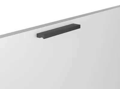 Produktbild von Griff für Möbel aus Zinklegierung, Lochabstand 96 mm, Oberfläche: matt schwarzer Lack