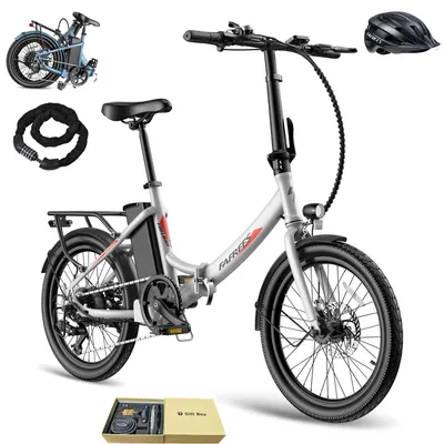Obrázek produktu pro Elektrické kolo městské, 20 palců, výška postavy 155–195 cm, 36 V, 20 Ah, 250 W, dojezd 110–130 km, 7 rychlostí – splňuje normu StVZO s legální asistenční funkcí (6 km/h) – bílé