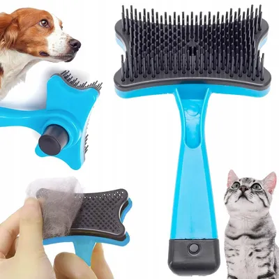 Produktbild von Selbstreinigende Fellpflegebürste für Hunde und Katzen