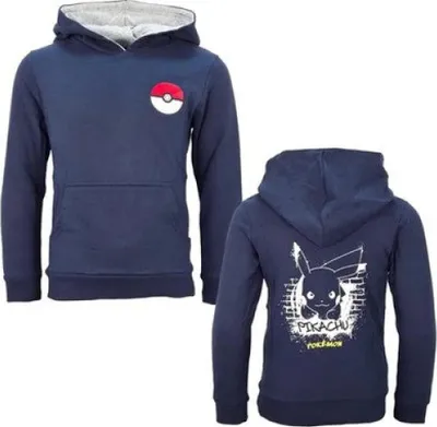 Zdjęcie produktu dla Pokemon Pikachu Dziecięca bluza z kapturem dla chłopców – niebieska / 104