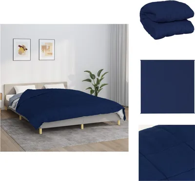 Obrázok produktu pre vidaXL Záťažová deka modrá 200x200 cm 13 kg látka - Deky