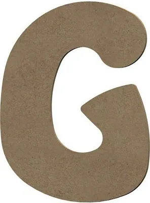 Image de Lettre G majuscule en bois MDF à décorer - 8 cm
