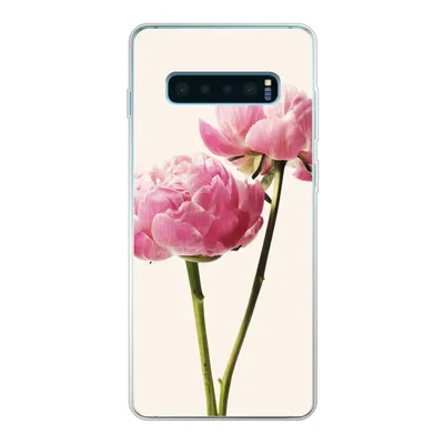 Produktbild von MuchoWow® Handyhülle Schutzhülle Hülle für Samsung Galaxy S10 Plus Blumen - Blüte - Rosa Silikon Softcase Handy Hülle - Schutzhülle