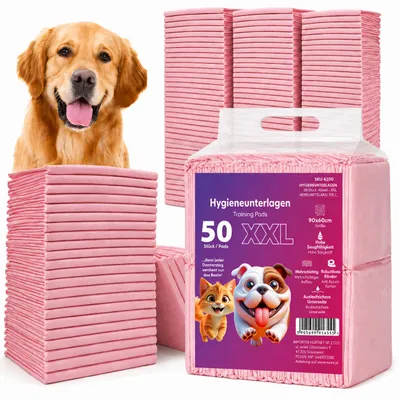 Produktbild von Hunde Saugunterlagen Welpenunterlagen 50 Stück XXL 60x90 cm Rosa, KI-generiertes Bild