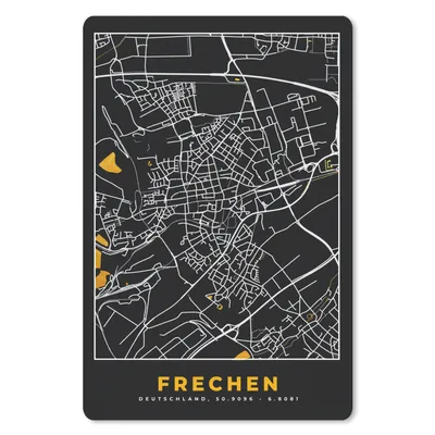 Produktbild von MuchoWow® Mauspad Mousepad Frechen - Stadtplan - Gold - Karte - Deutschland 18x27 cm - Mousepads - Maus Mat - Pad - Mausunterlage