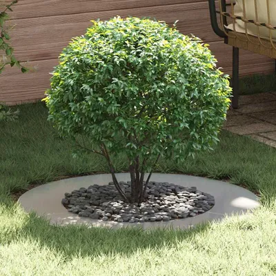 Produktbild von "Rabatt" geeignet für flachen Baumring - Wurzelschutz - Silber Ø50 / 80 cm Verzinkter Stahl - Beete CC24728