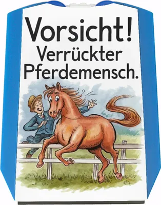 Produktbild von Vorsicht! Verrückter Pferdemensch Parkscheibe