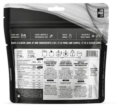 Obrázek produktu pro dieta LYOFOOD Farfalle se špenátem a gorgonzolou 94g