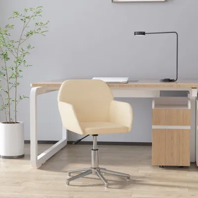Obrázok produktu pre vidaXL Kancelárska stolička Swivel Cream Fabric