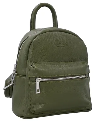 Produktbild von Gusti Leder Stine Rucksack, 10x26x29 cm, Dunkelgrün, Damen, Rindsleder, mit Airtagfach, Italy