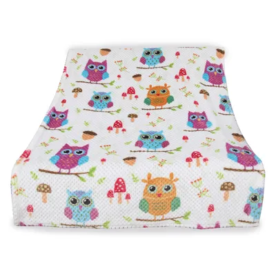 Imagen del producto de Manta suave "Cashmere Dots" para niños, diseño de búho