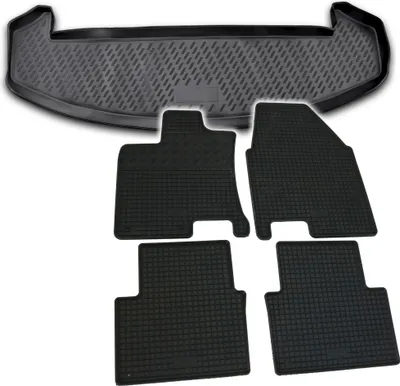 Produktbild von Gummi Kofferraumwanne + Fußmatten Set für Nissan Qashqai+2, Bj. 2008-2014