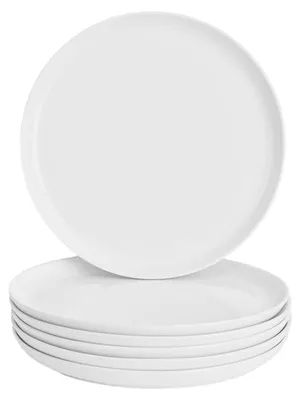Obrázek produktu pro Sada 6 keramických talířů, kulaté, ploché, průměr 23 cm