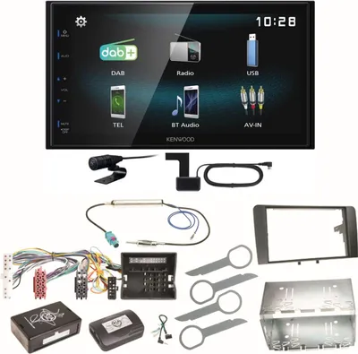 Produktbild von Kenwood DMX-125DAB Digitalradio Bluetooth USB Einbauset für Audi A3 8P 8PA