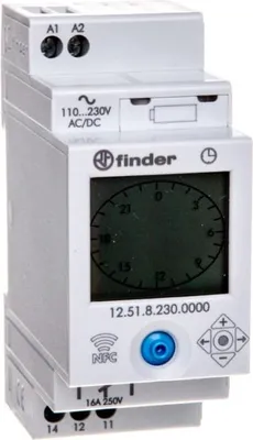 Produktbild von Finder 12.51.8.230.0000, Weiß, 16 A, CE, 110 - 230 V, 50 - 60 Hz, -20 - 50 °C