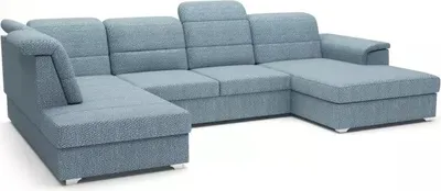 Produktbild von Bergamo U rechtes Ecksofa mit Schlaffunktion  (Blue - Viton 198)