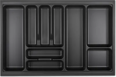 Produktbild von ORGA-BOX I Besteckeinsatz 719 x 473 lavagrau mit Perlstruktur für Blum Tandembox Antaro / Intivo u. ModernBox im 80er Schrank Besteckaufbewahrung