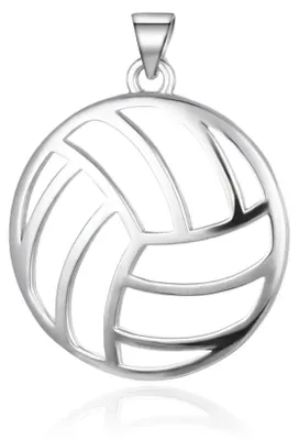 Productafbeelding van Zilveren hanger, volleybal, AGH735
