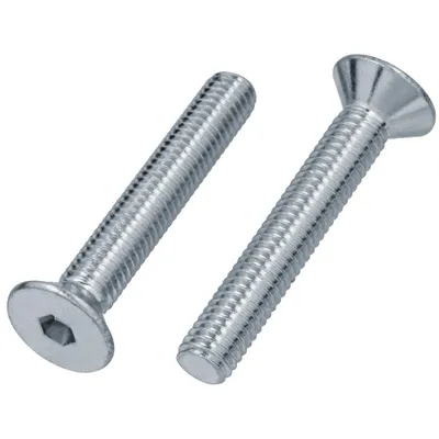 Immagine prodotto di Viti a testa svasata M10 x 30 con esagono incassato, 10 pezzi, zincate, ISO 10642 DIN 7991, filettatura continua