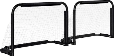 Produktbild von Futbalové bránky HOMCOM sada 2 skladacích futbalových bránok s kovovým rámom pre deti a dospelých, záhradné, 90 x 36 x 60 cm, čierna