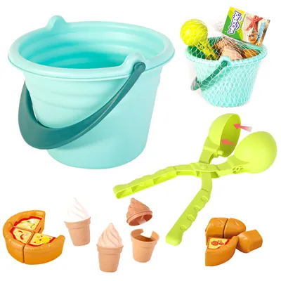 Produktbild von Woopie Sand Set Fun Ice Cream 2-in-1-Eisfabrik „Śnieżek“, 15-teilig
