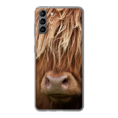 Produktbild von MuchoWow® Handyhülle Schutzhülle Hülle für Samsung Galaxy S21 Plus Schottischer Highlander - Nase - Haare Silikon Softcase Handy Hülle - Handy-Tasche